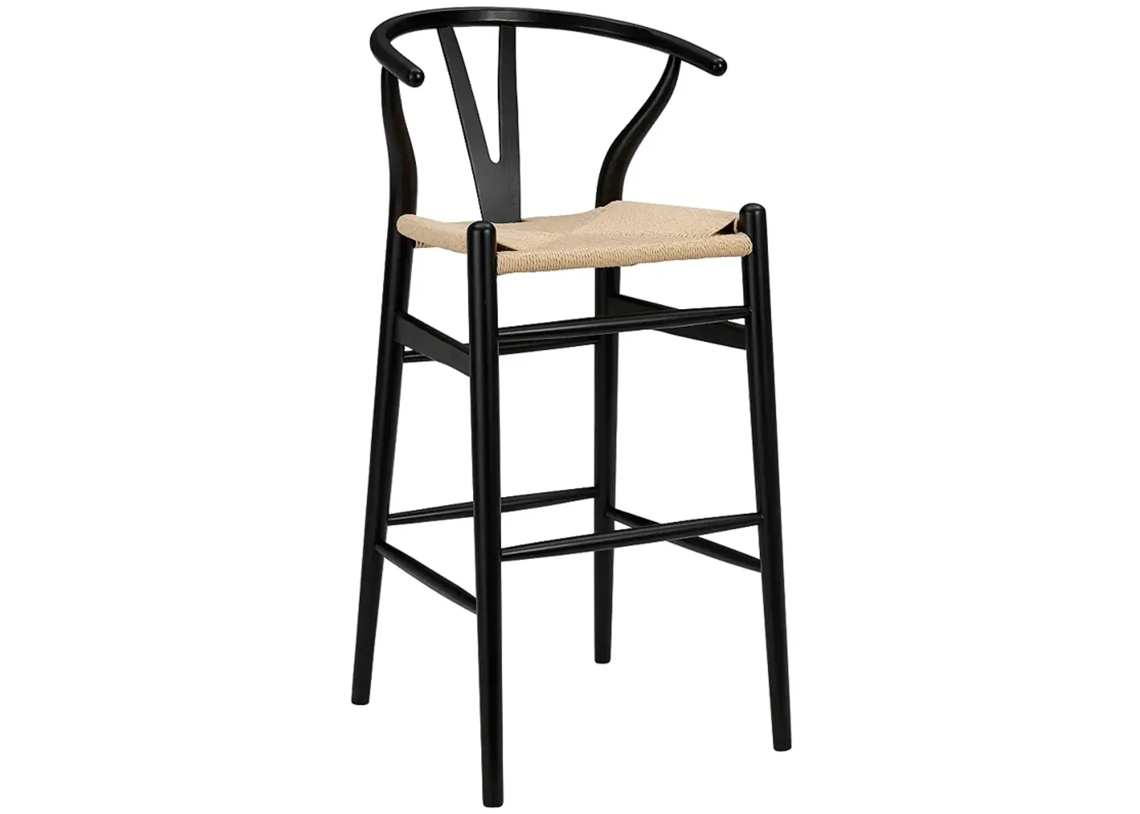 Evelina 30 1/4" Black Wood Bar Stool