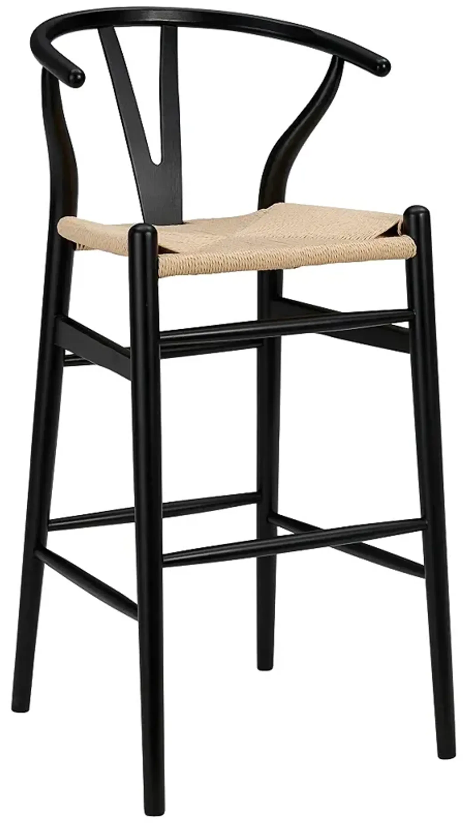 Evelina 30 1/4" Black Wood Bar Stool