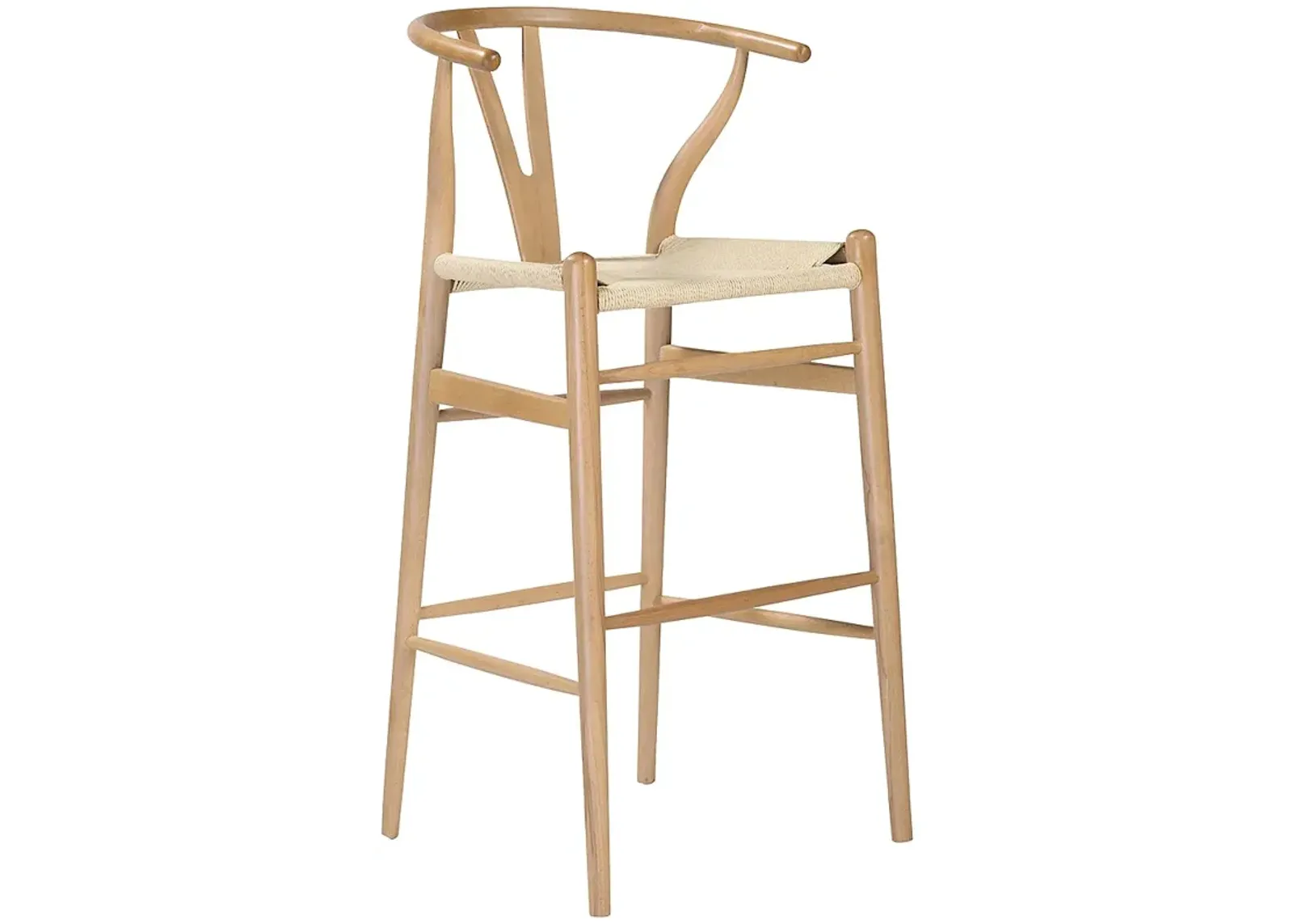 Evelina 30 1/4" Natural Wood Bar Stool