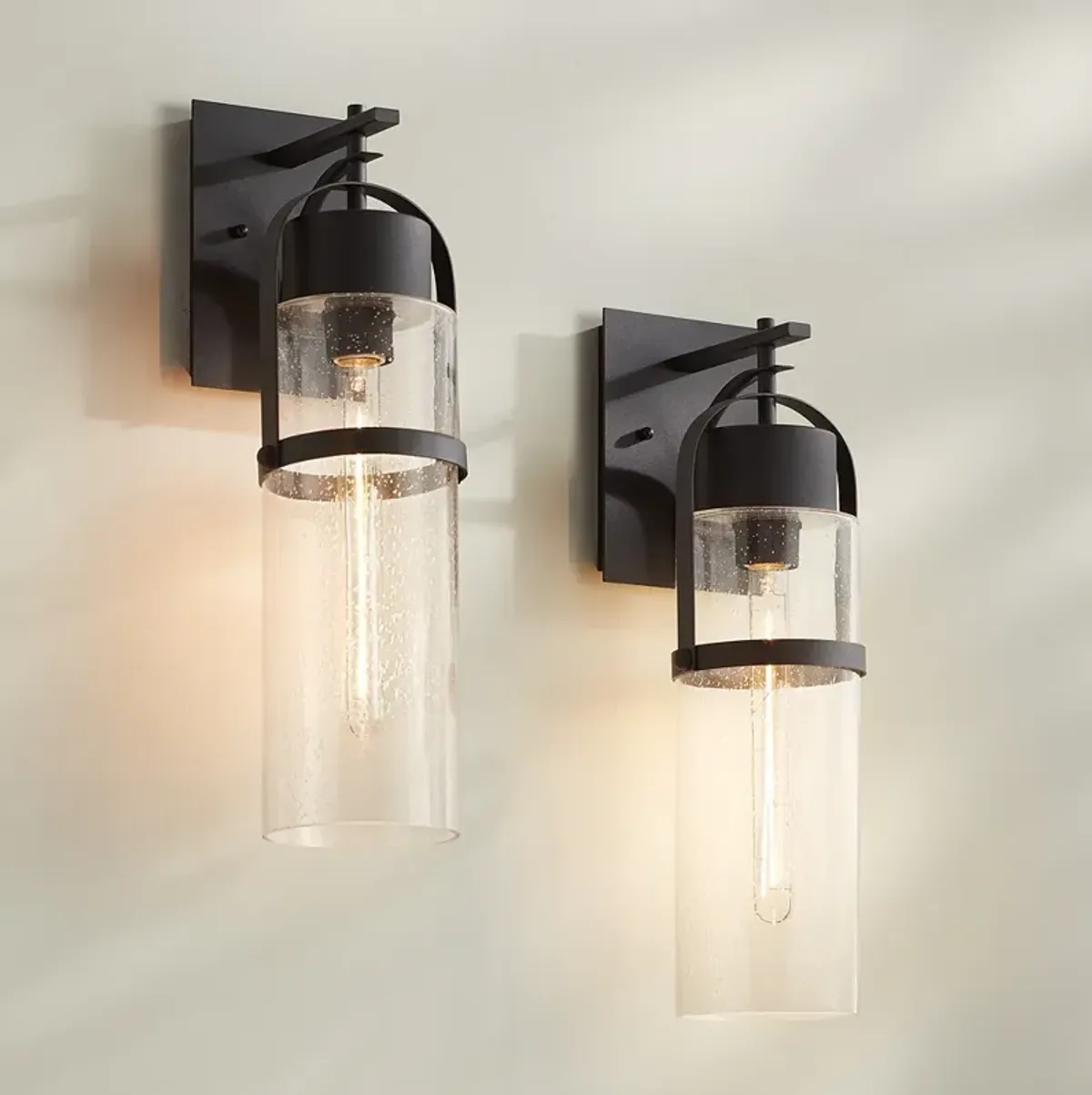 Possini Euro Caramela 20" High Black Wall Sconce Set of 2