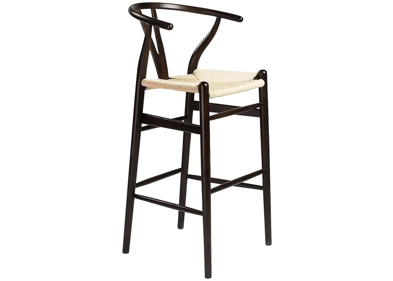 Evelina 30 1/4" Walnut Wood Bar Stool