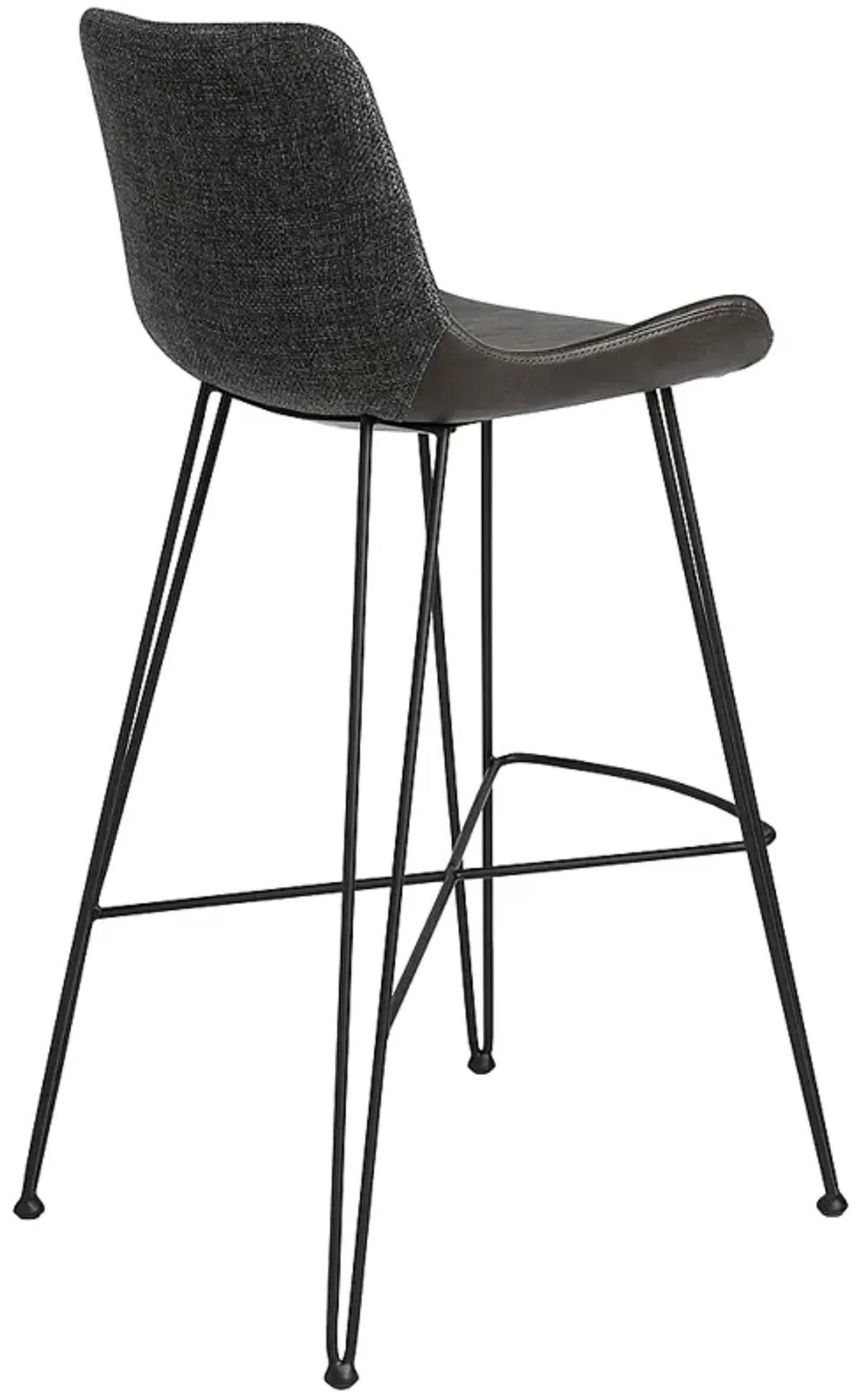 Alisa 29 3/4" Dark Gray Leather Bar Stool