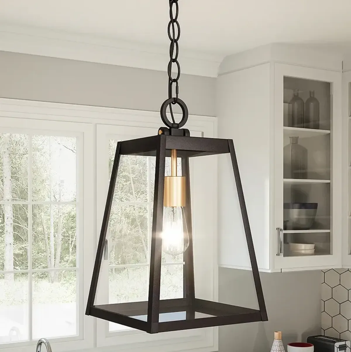 Quoizel Amberly Grove 8 1/2" Wide Western Bronze Outdoor Mini-Pendant