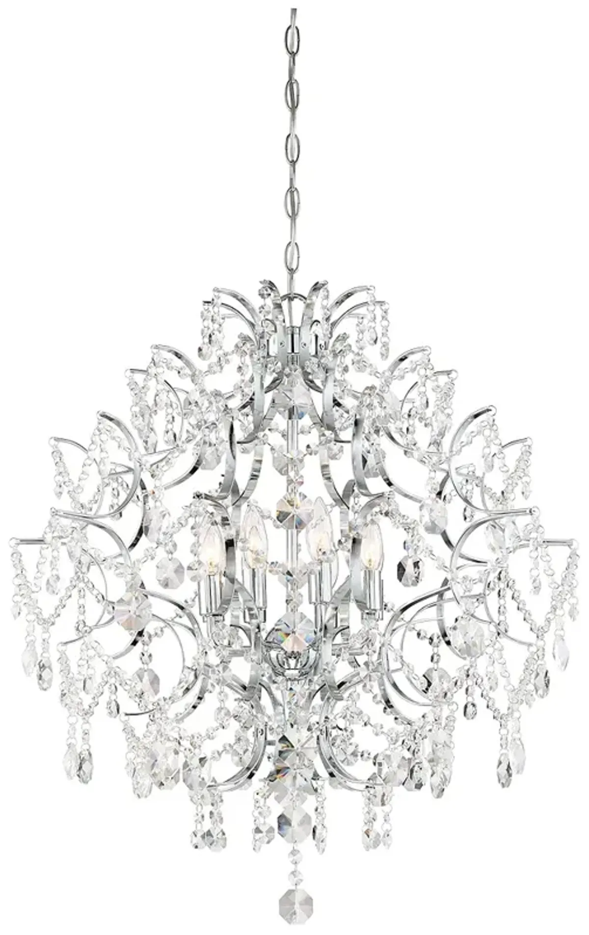 Minka Isabella's Crown 30 1/2" Chrome Crystal 8-Light Chandelier