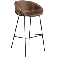 Zach 30" Brown Leatherette Bar Stool