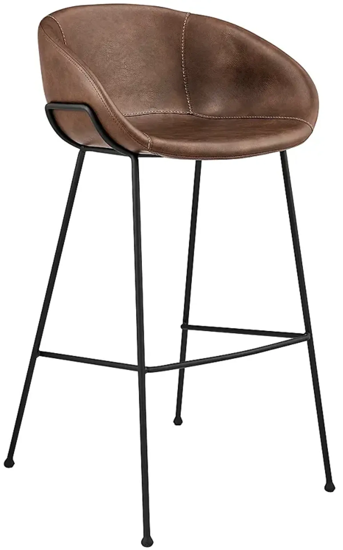 Zach 30" Brown Leatherette Bar Stool