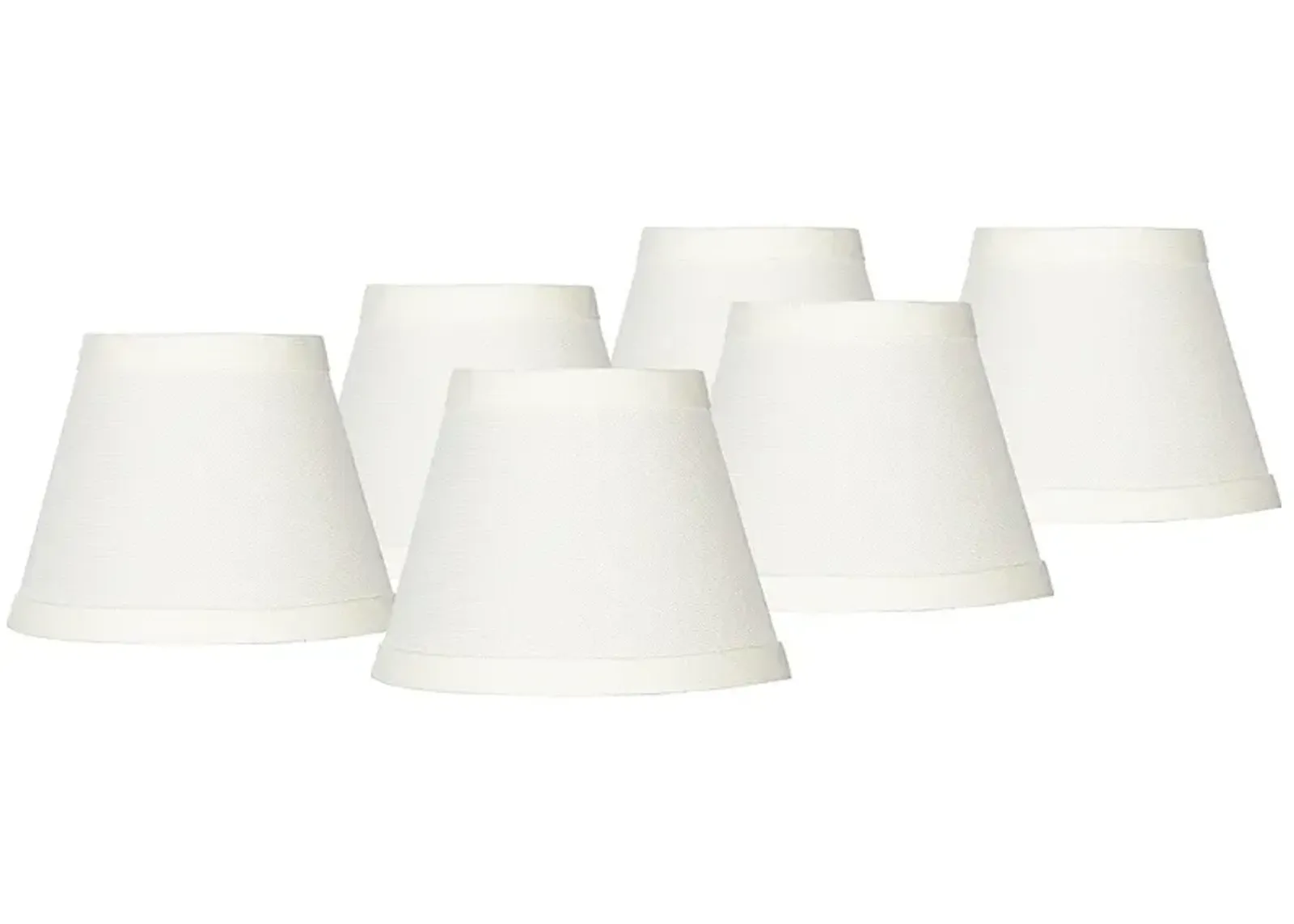 Cream Chandelier Clip Shades 3x5x4 (Clip-On) Set of 6