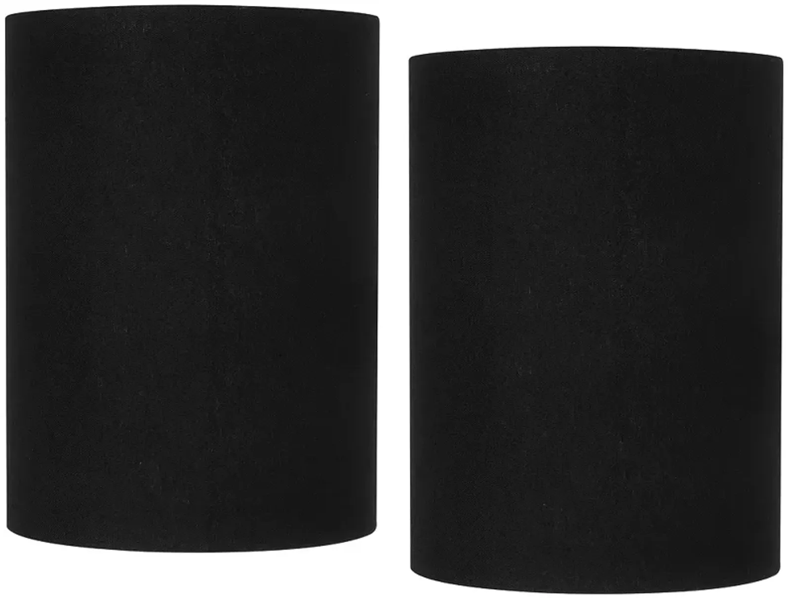 Black Linen Set of 2 Cylinder Lamp Shades 8x8x11 (Spider)