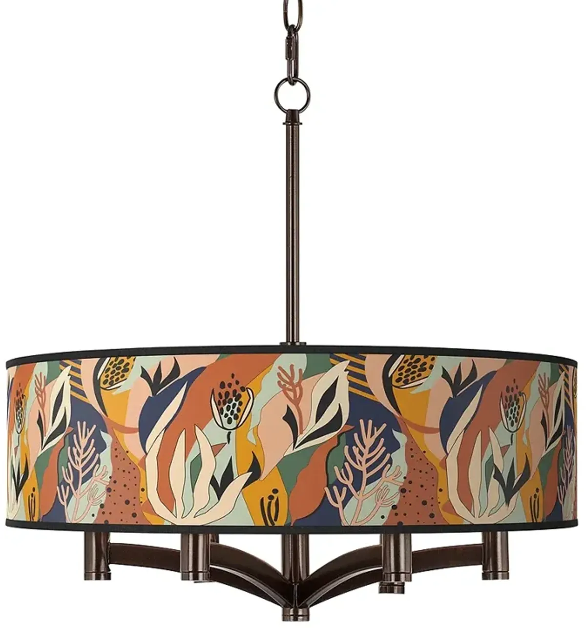 Giclee Glow Ava 20" Wide 6-Light Bronze Wild Desert Pendant Chandelier