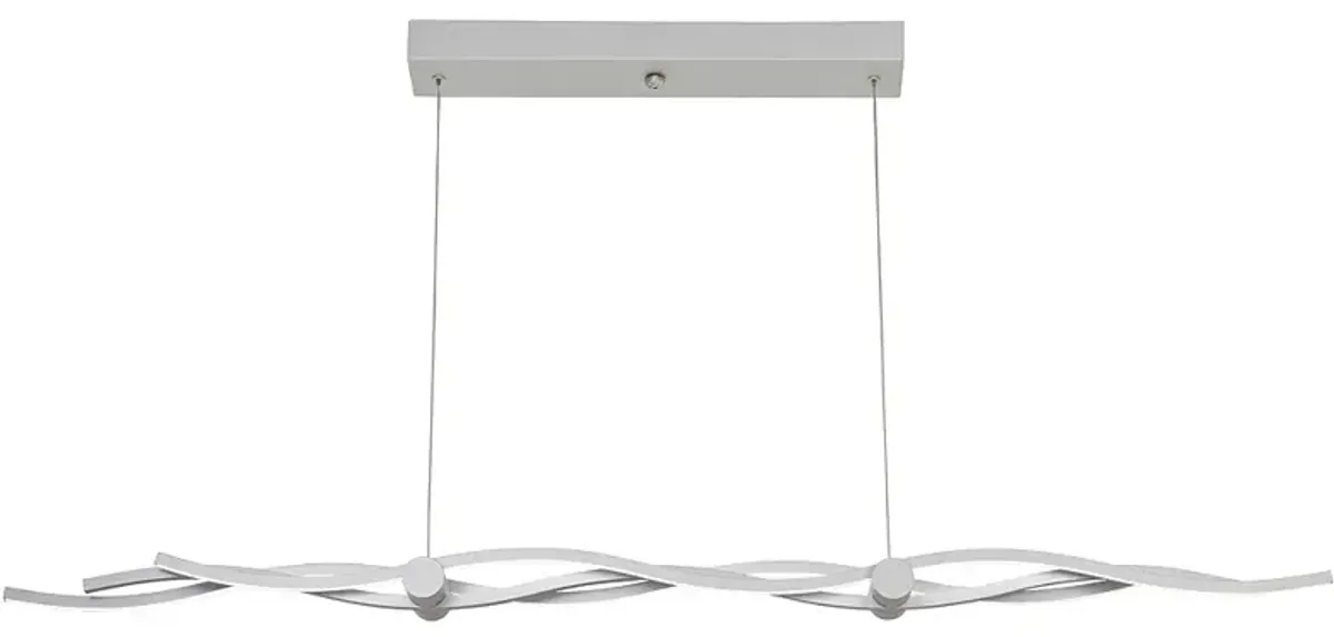 Tidalist 50" Wide Silver Finish Modern Kitchen Island LED Pendant