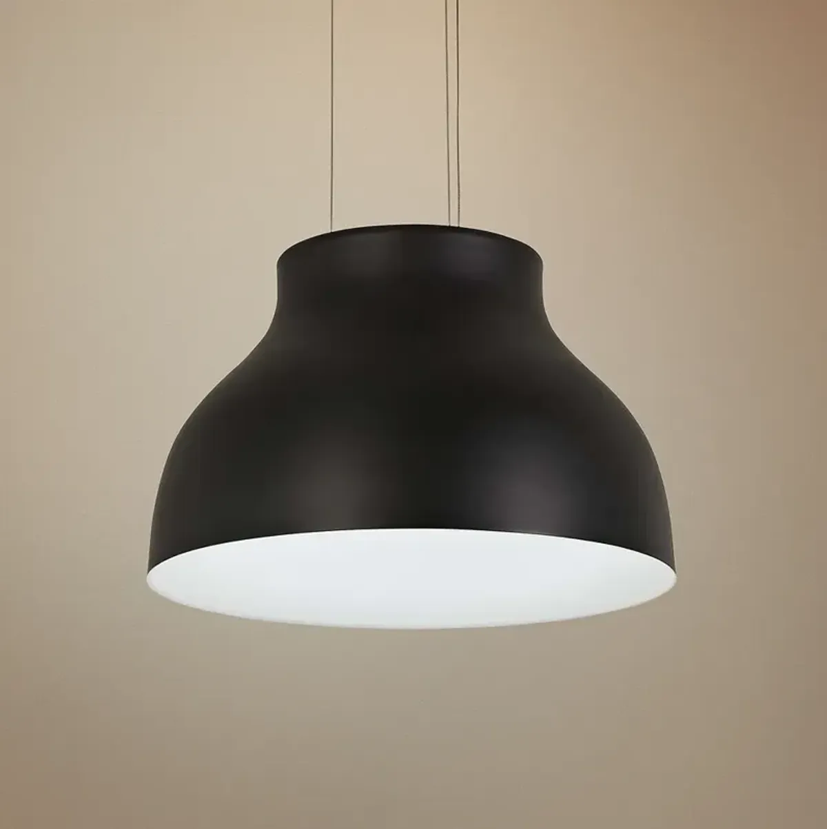 Kettle Up 16 3/4" Wide Matte Black LED Pendant Light