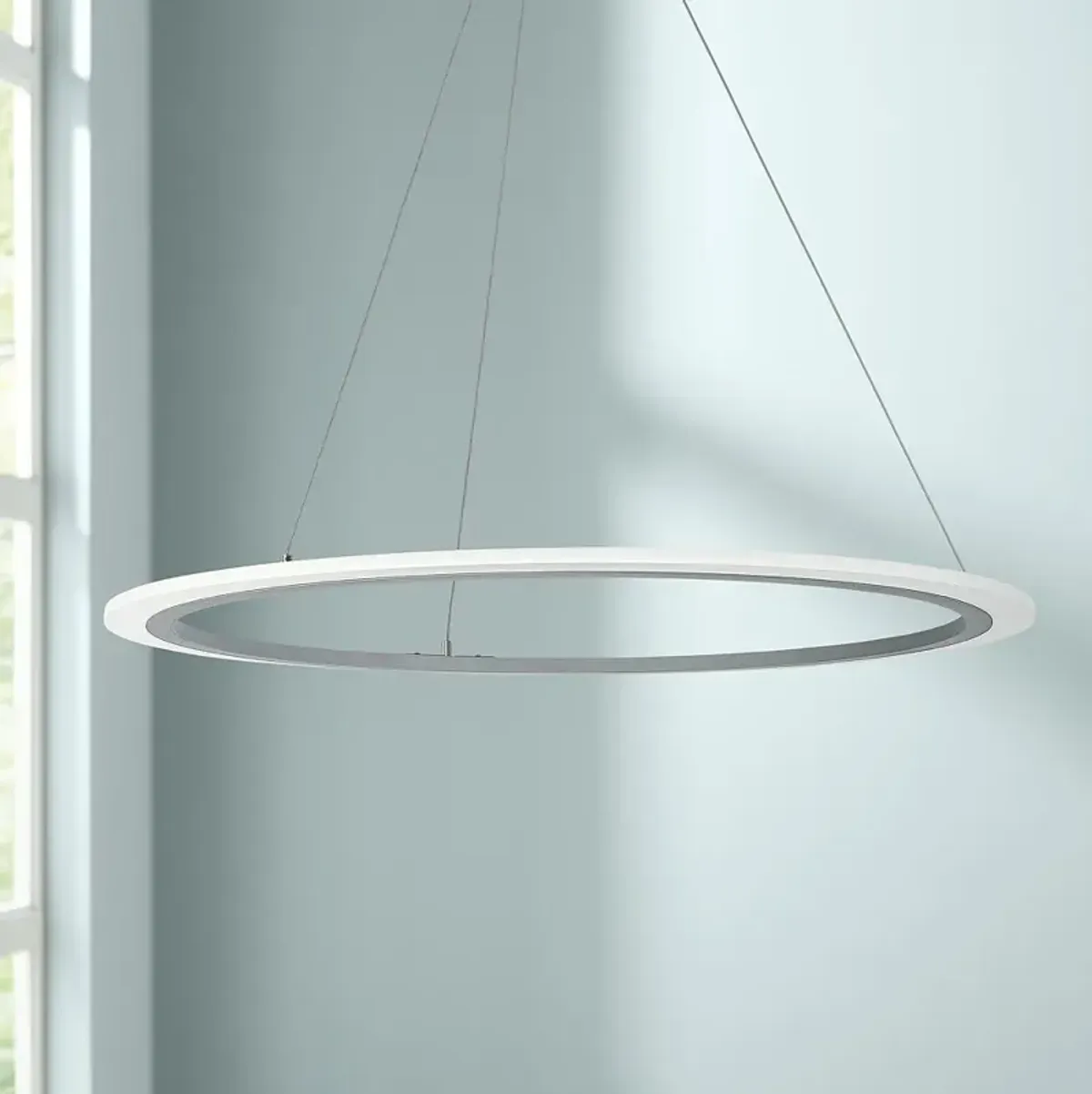 George Kovacs Discovery 31 1/4"W Silver LED Pendant Light