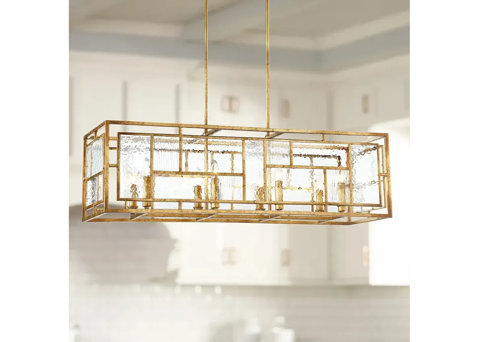 Edgemont Park 41"W Gold Leaf Kitchen Island Light Pendant