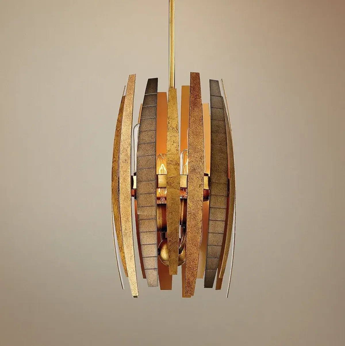 Metropolitan Manitou 9 1/2"W 4-Light Ardor Gold Mini Pendant