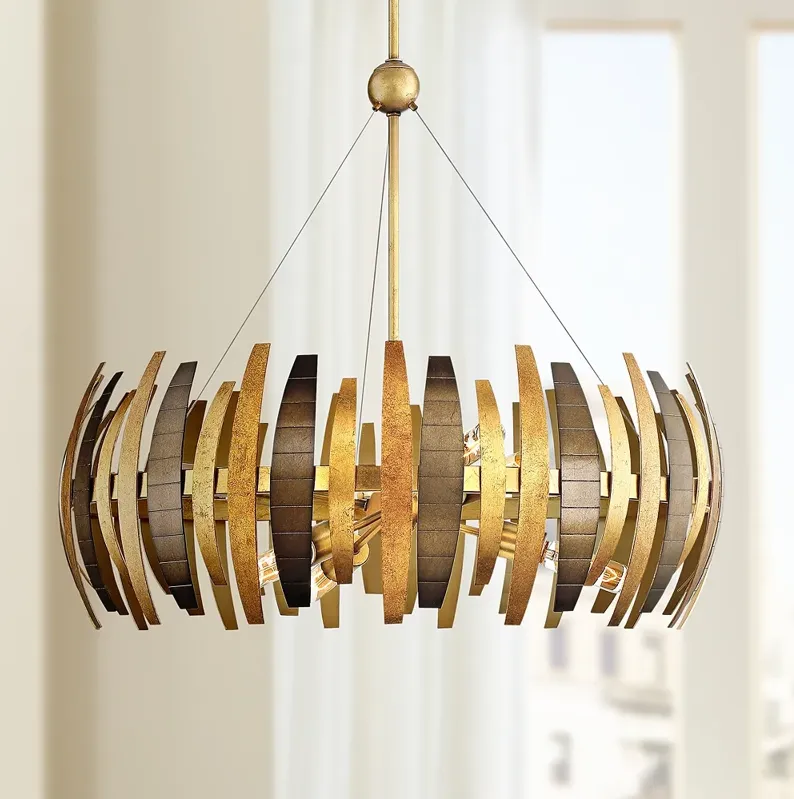 Metropolitan Manitou 28 1/2" Wide 6-Light Ardor Gold Pendant