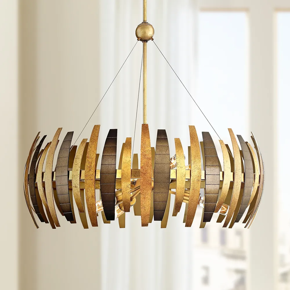 Metropolitan Manitou 28 1/2" Wide 6-Light Ardor Gold Pendant