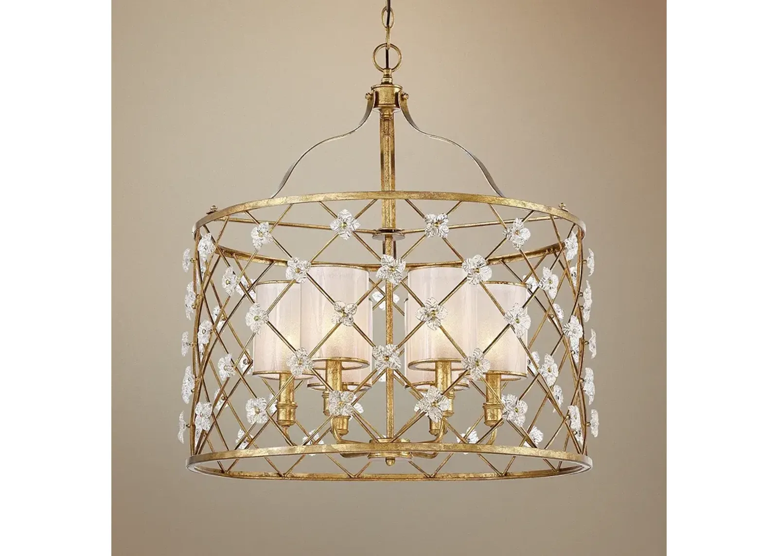 Victoria Park 26 1/2" Wide 6-Light Elara Gold Pendant