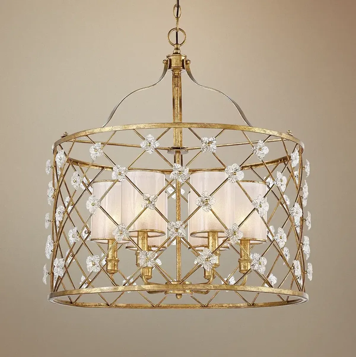 Victoria Park 26 1/2" Wide 6-Light Elara Gold Pendant