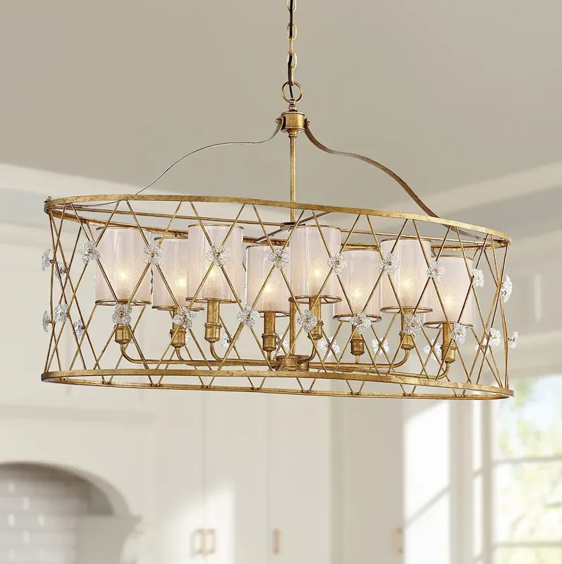 Victoria Park 43"W Elara Gold Kitchen Island Light Pendant