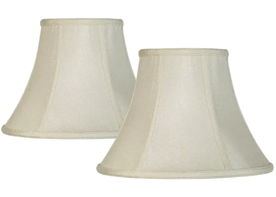 Creme Bell Lamp Shade 6x12x9 (Spider) Set of 2