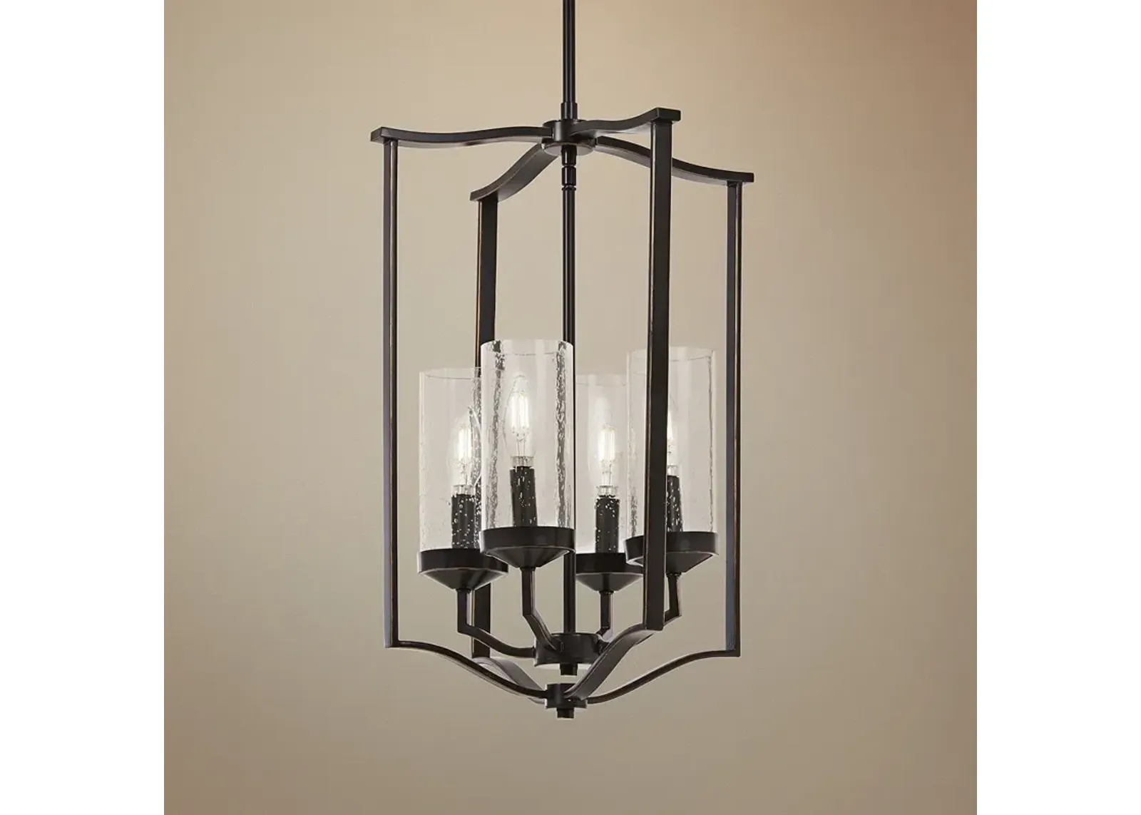 Elyton 15" Wide Downtown Bronze 4-Light Pendant