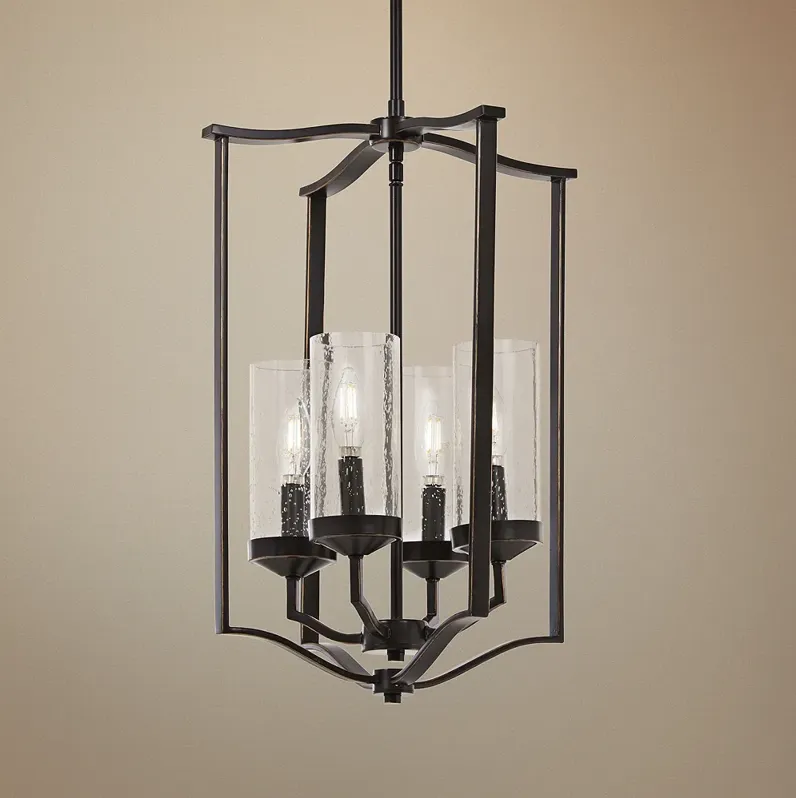 Elyton 15" Wide Downtown Bronze 4-Light Pendant