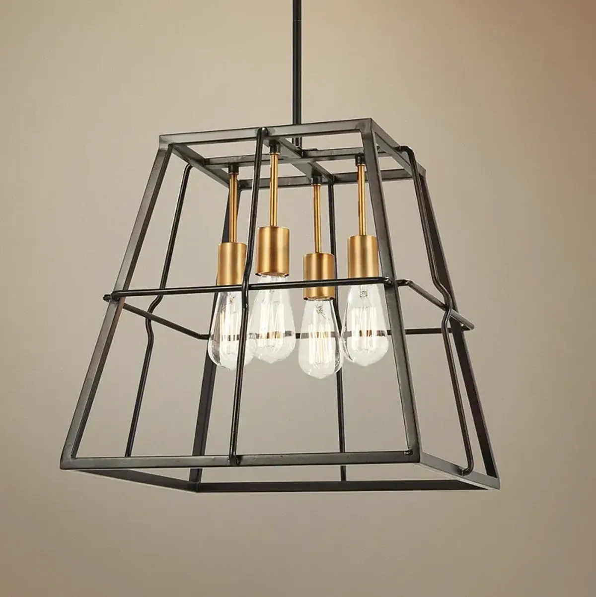 Keeley Calle 18" Wide Painted Bronze 4-Light Pendant