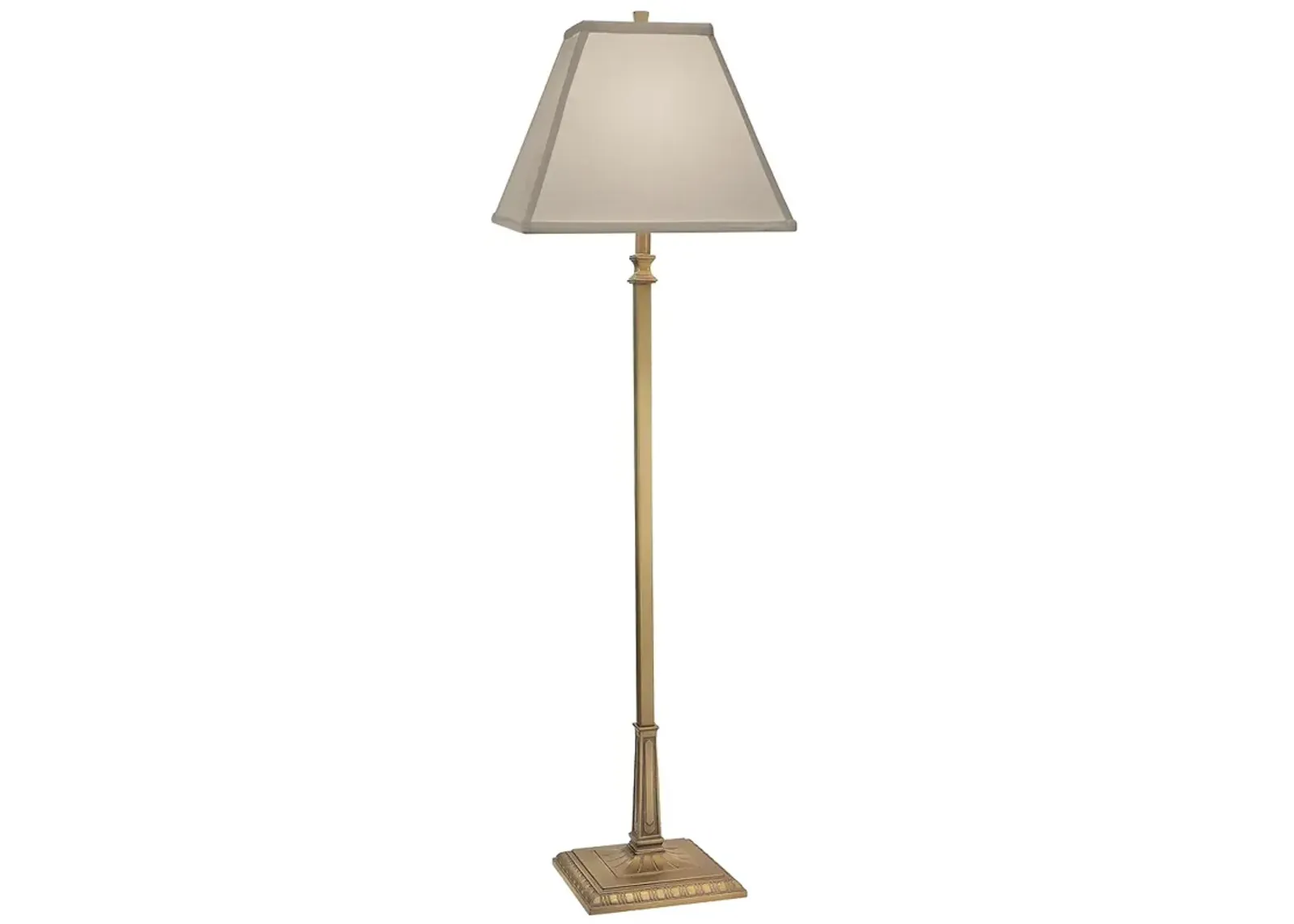 60" H Artisan Brass Mission Style Floor Lamp