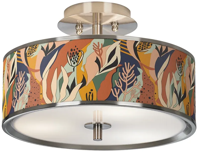 Wild Desert Giclee Glow 14" Wide Ceiling Light