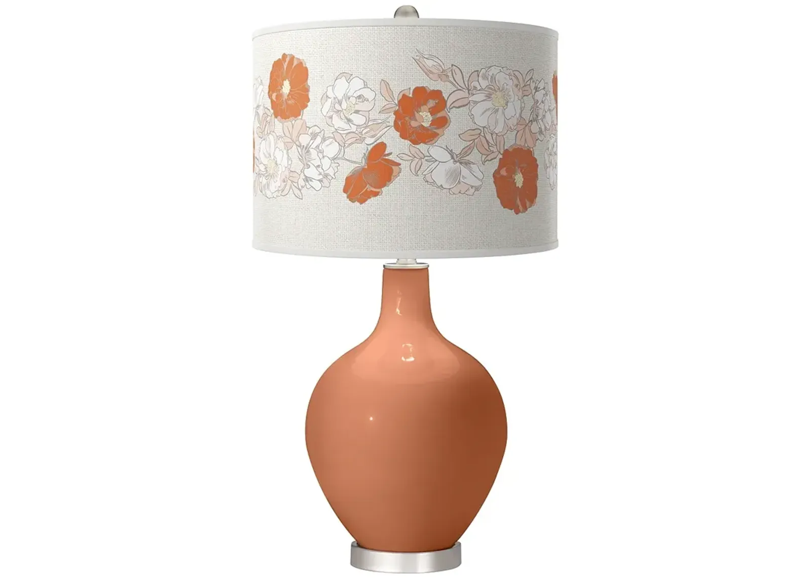 Baked Clay Rose Bouquet Ovo Table Lamp