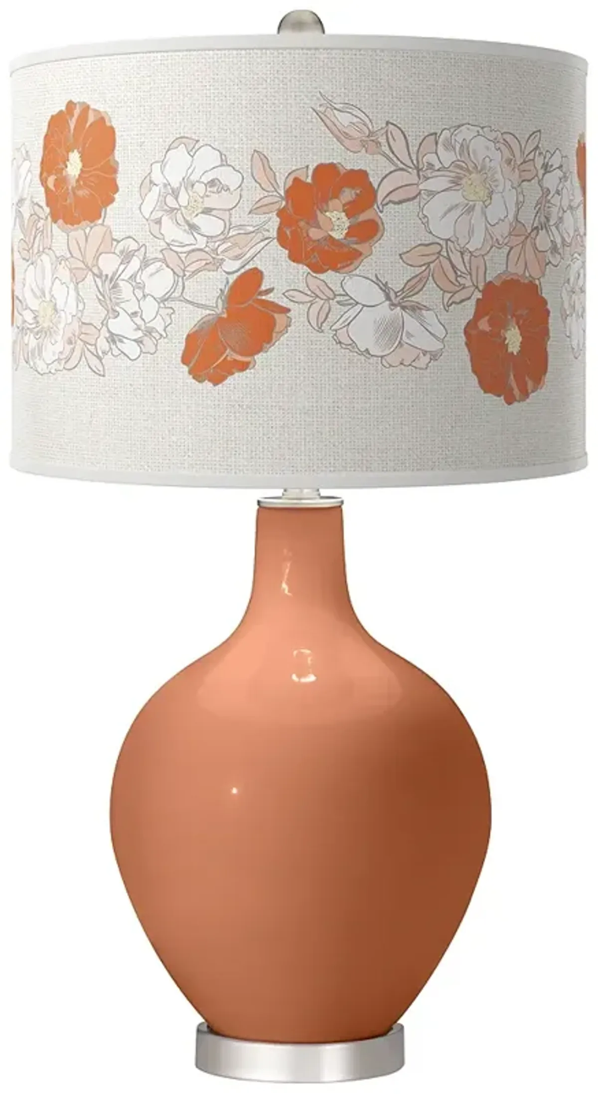 Baked Clay Rose Bouquet Ovo Table Lamp