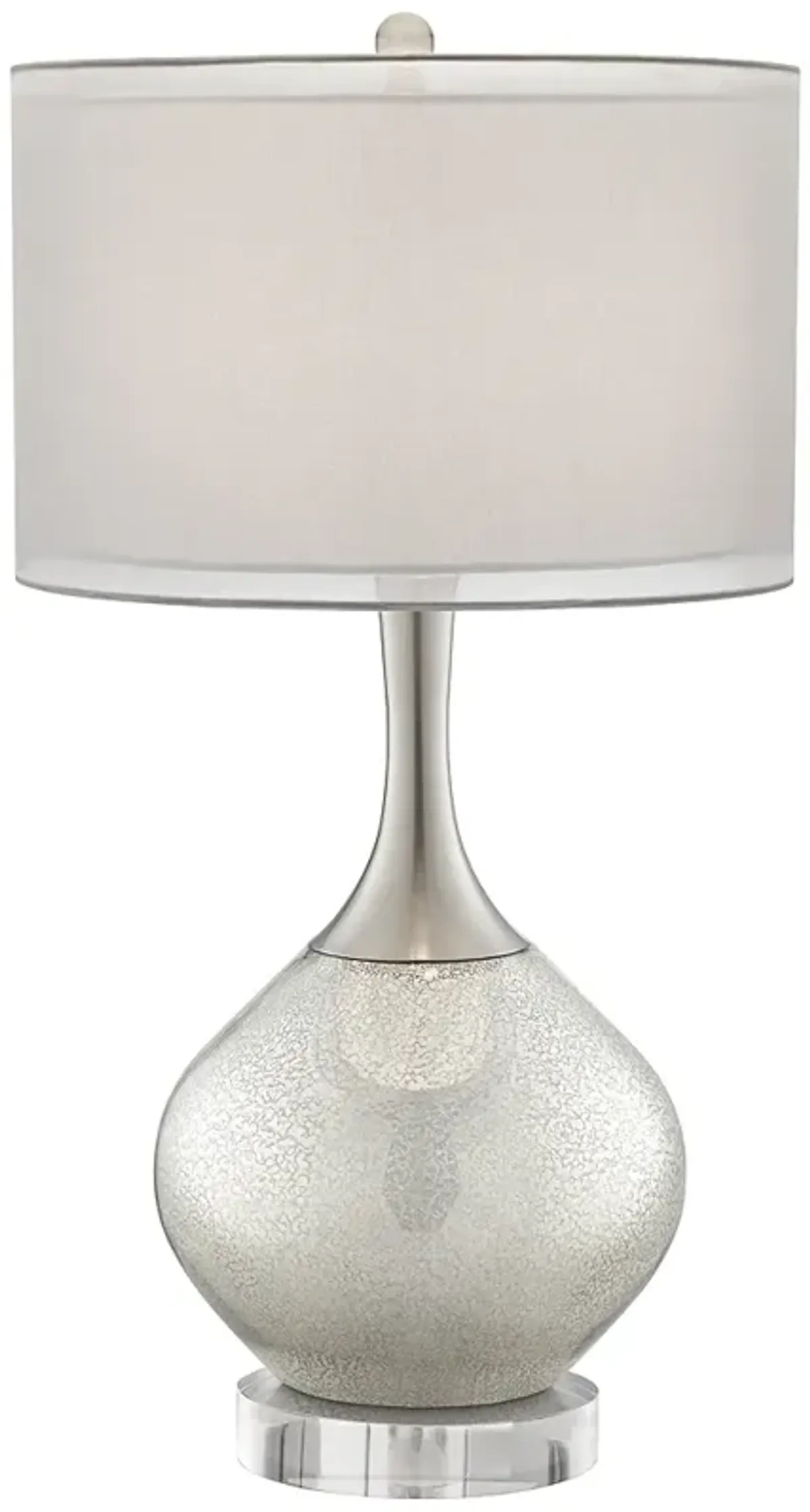 Possini Euro Swift 32" Modern Mercury Glass Lamp with Round Riser