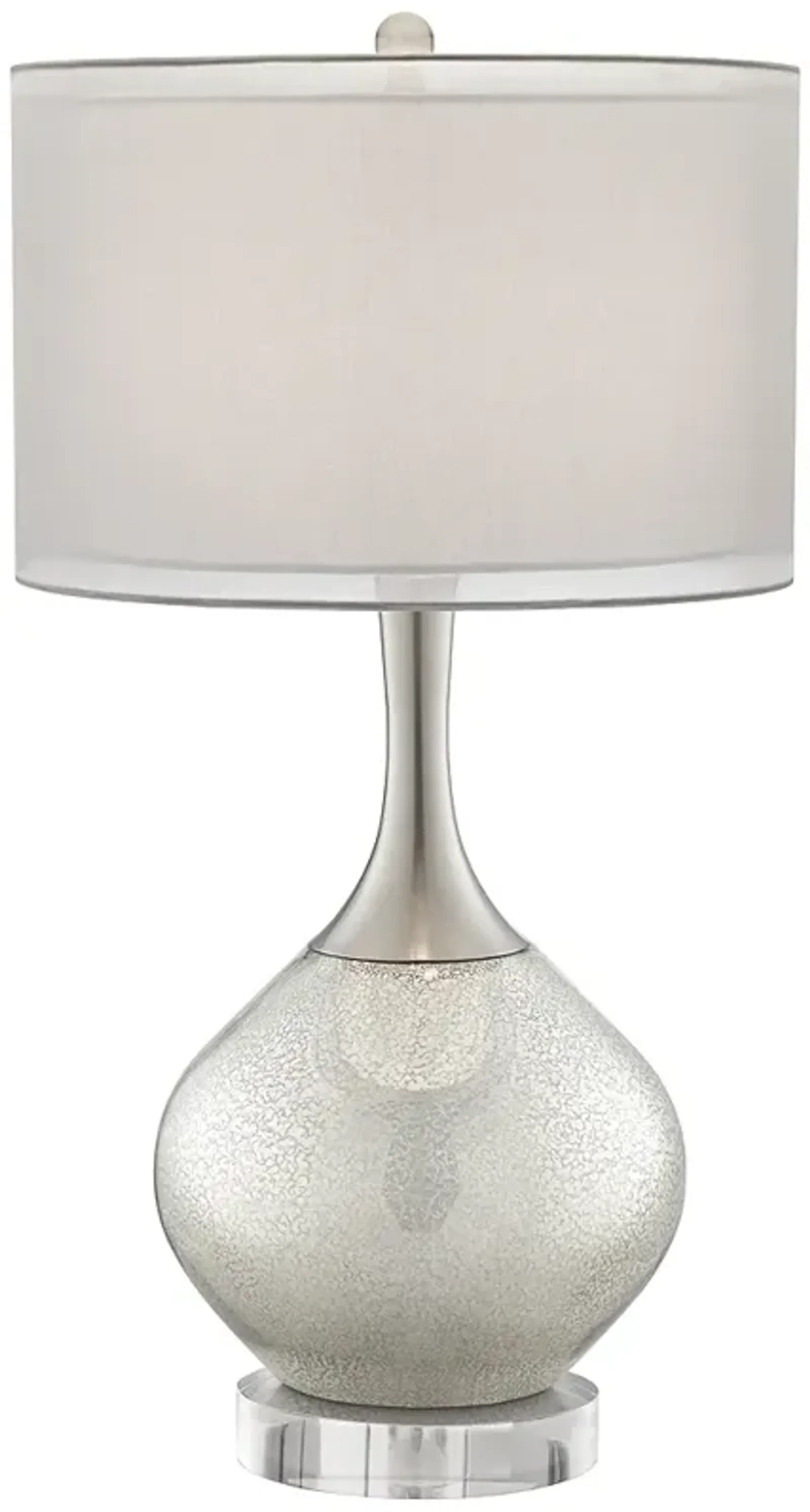 Possini Euro Swift 32" Modern Mercury Glass Lamp with Round Riser