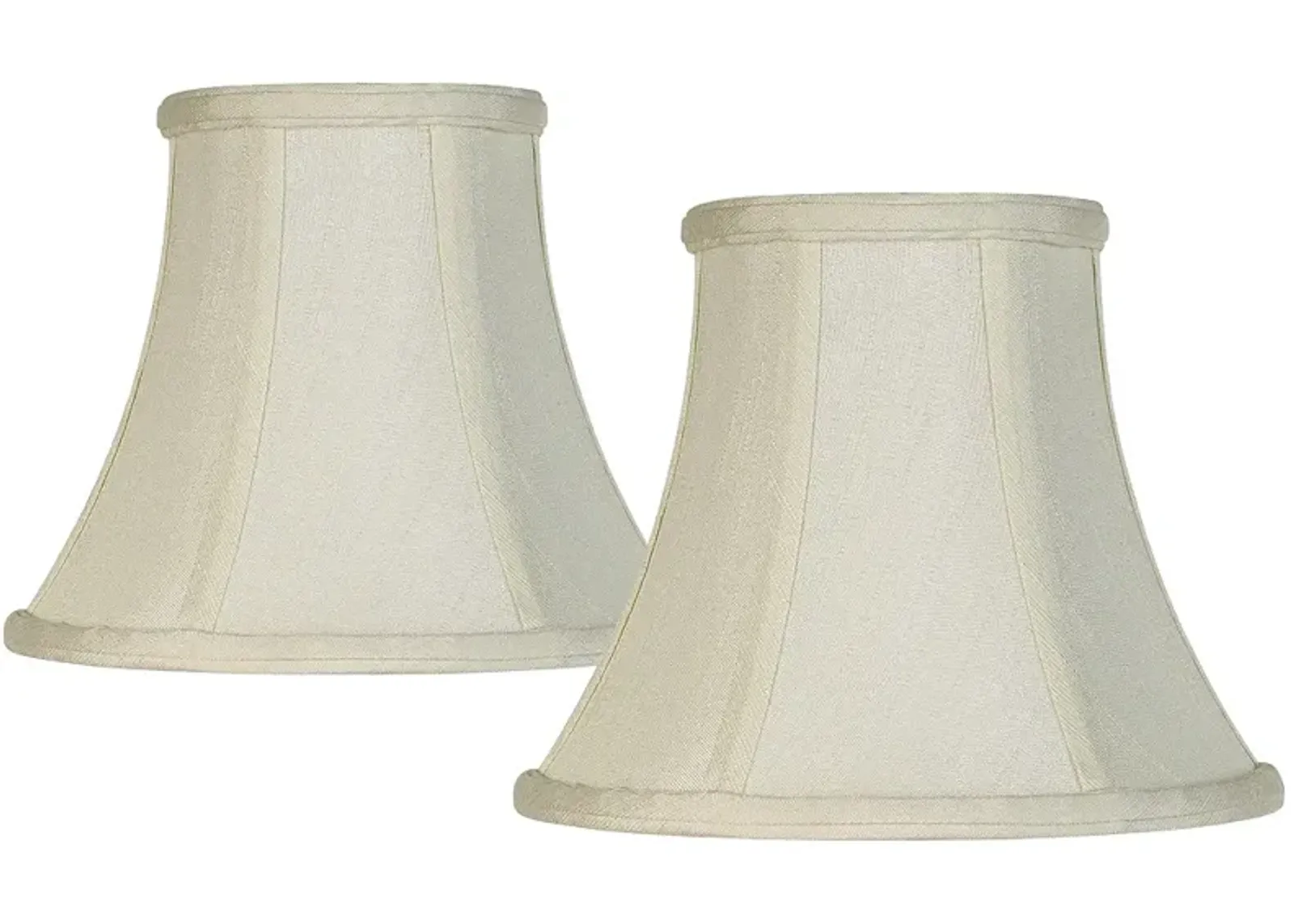 Imperial Collection Creme Lamp Shades 4.5x8.5x7 (Clip-On) Set of 2