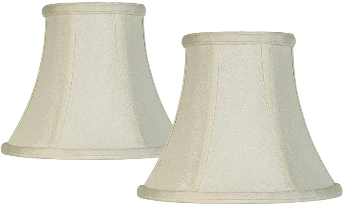 Springcrest Collection Creme Lamp Shades 4.5x8.5x7 (Clip-On) Set of 2