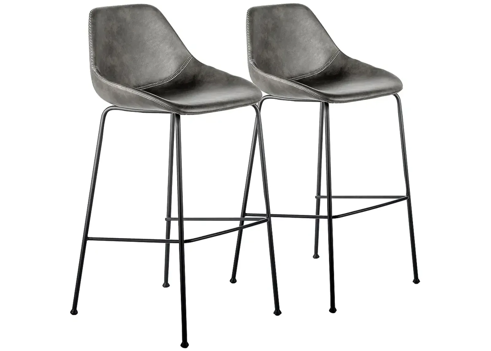 Corinna 29 1/2" Vintage Dark Gray Bar Stool Set of 2