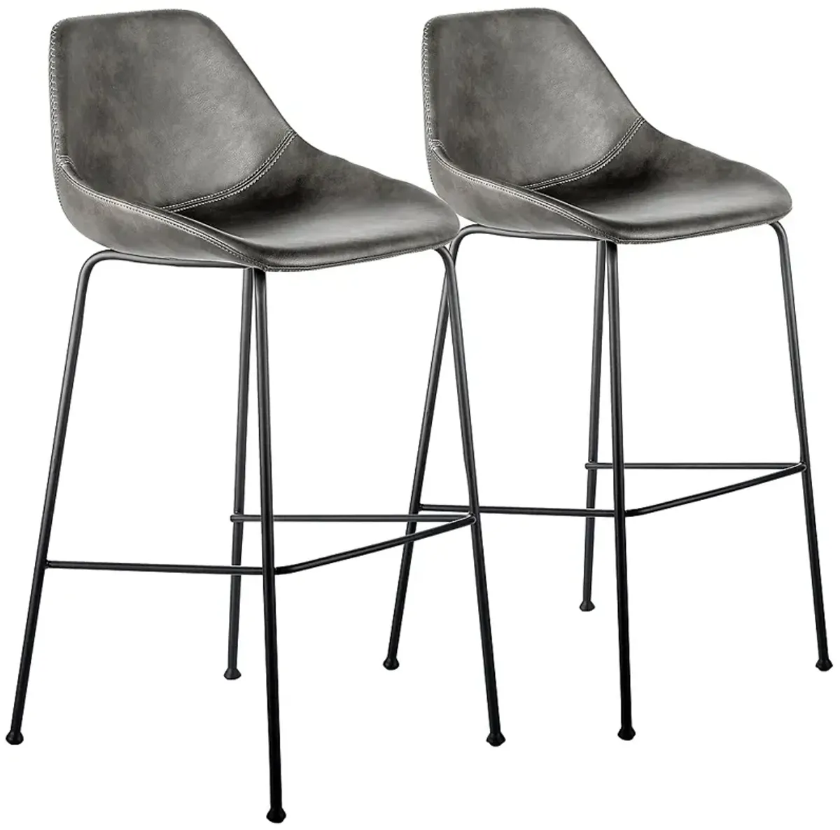 Corinna 29 1/2" Vintage Dark Gray Bar Stool Set of 2