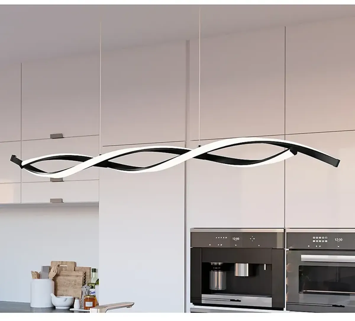 Quoizel Newport 42 1/4" Wide Matte Black LED Island Pendant