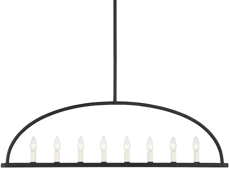 Abbott 8 Light Black Linear Chandelier