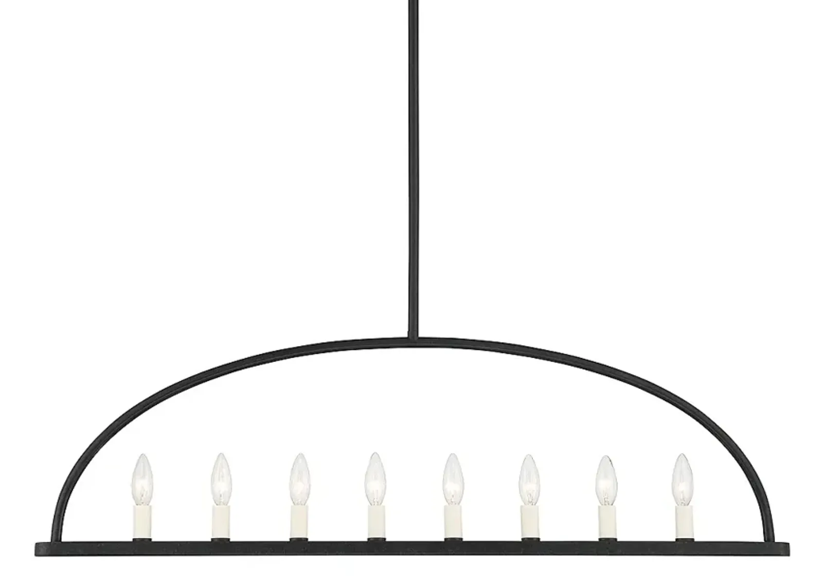 Crystorama Abbott 42" Wide Black 8-Light Linear Pendant