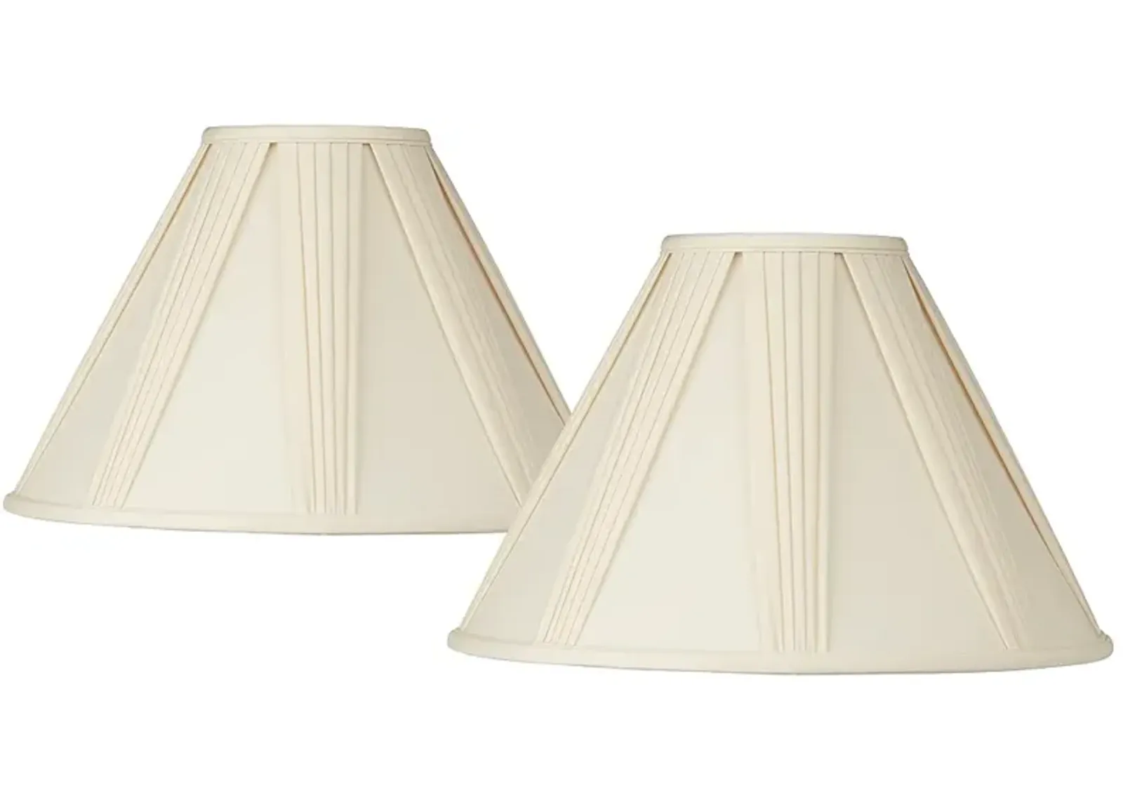 Ivory French Drape Lamp Shades by Springcrest 6x17x12 (Spider) Set of 2