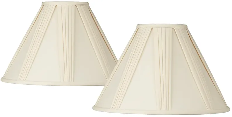 Ivory French Drape Lamp Shades by Springcrest 6x17x12 (Spider) Set of 2