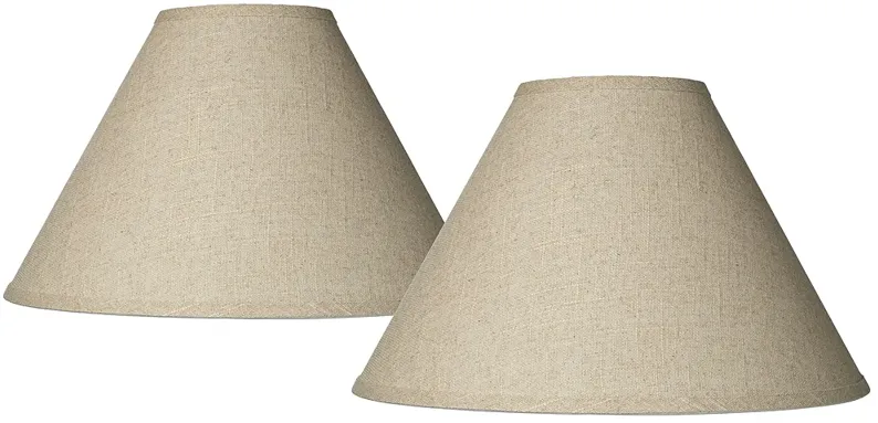 Fine Burlap Empire Lamp Shades 6x17x11.5 (Spider) Set of 2