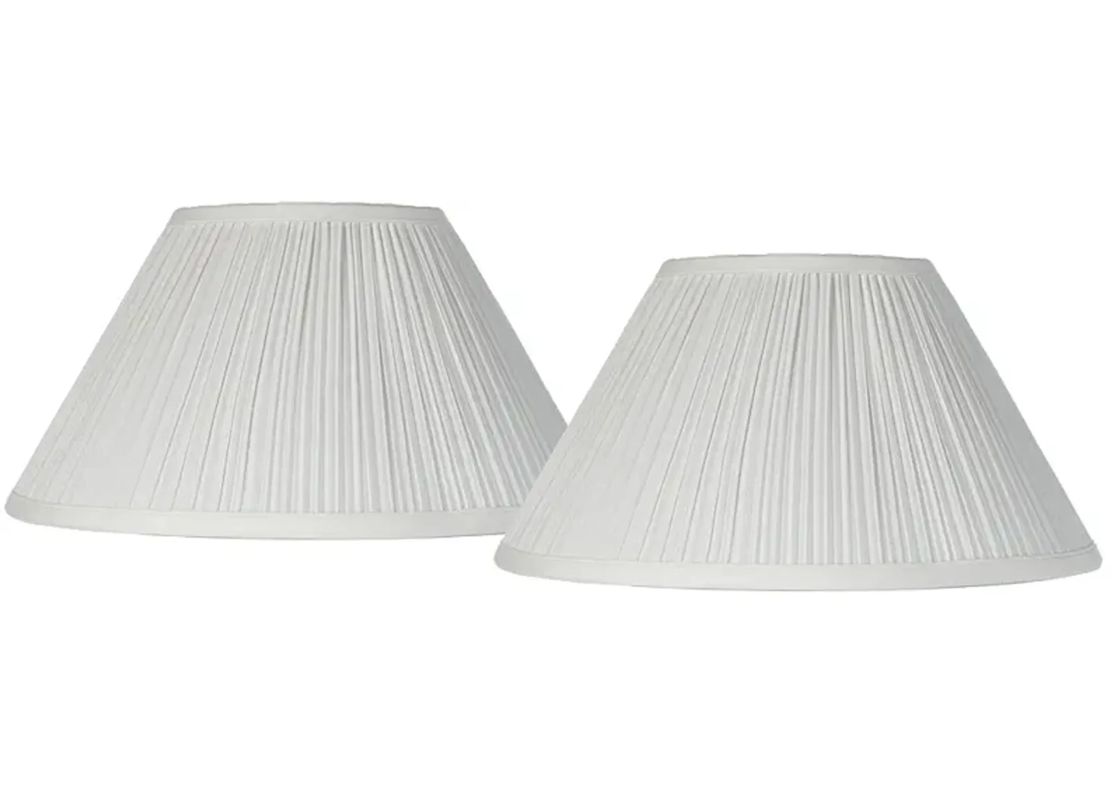 Ivory White Set of 2 Pleated Lamp Shades 6x14x8 (Spider)