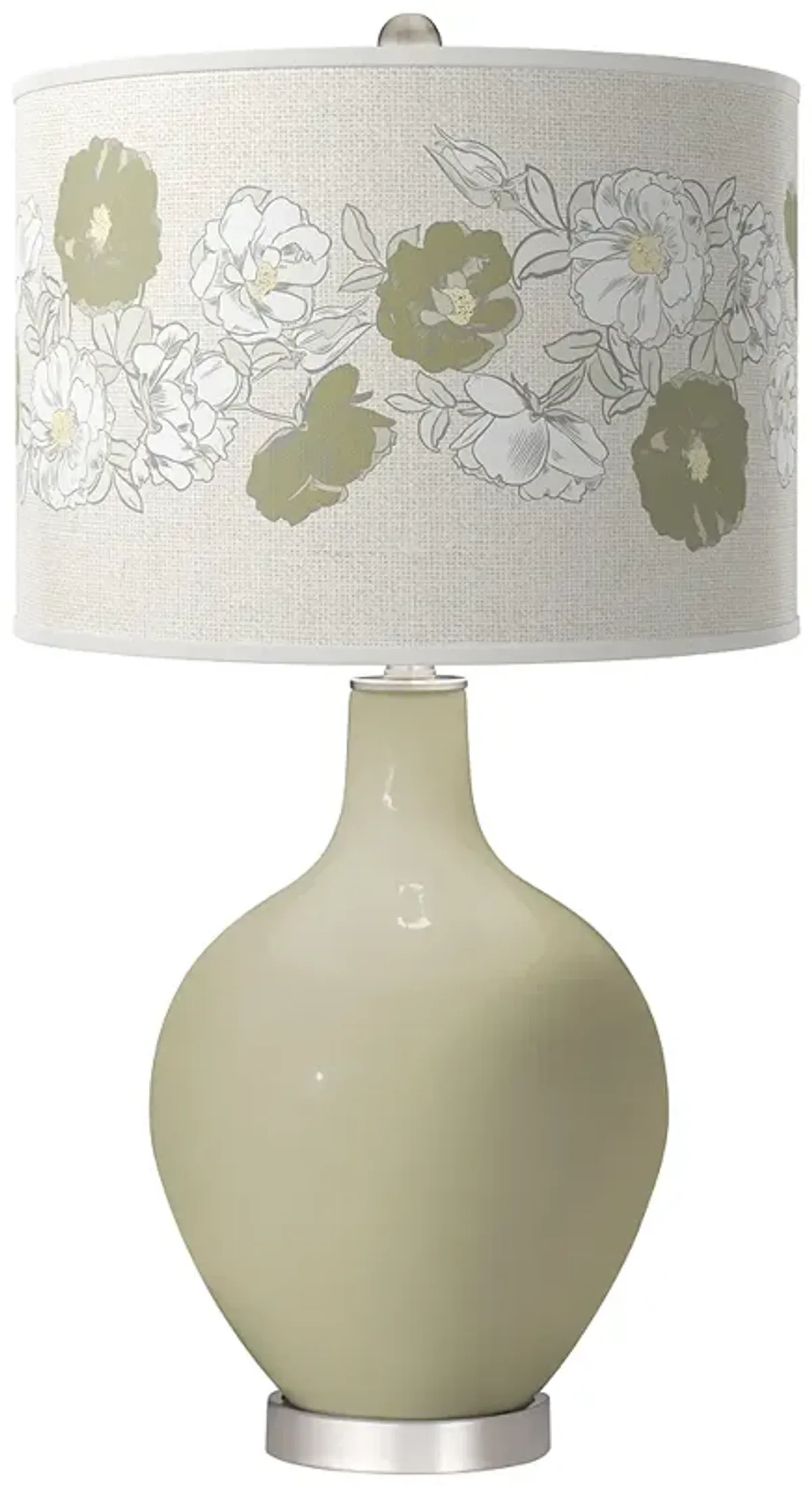 Sage Rose Bouquet Ovo Table Lamp