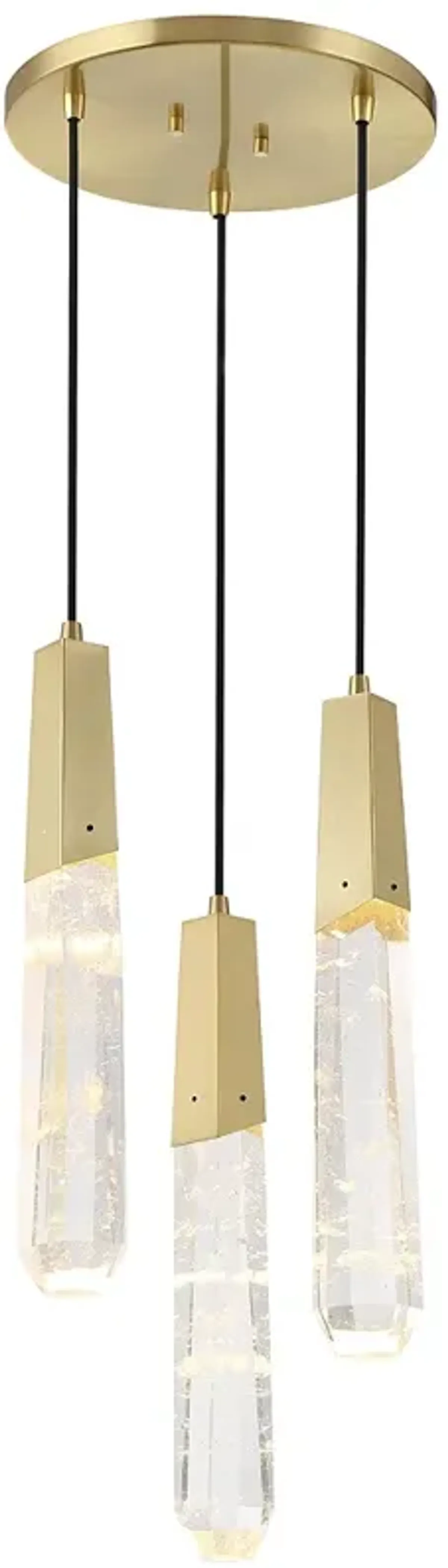 George Kovacs Drifting Droplets 3-Light 11.63-in Brushed Brass Pan Pendant