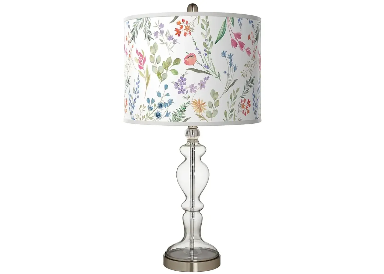 Spring's Joy Giclee Apothecary Clear Glass Table Lamp