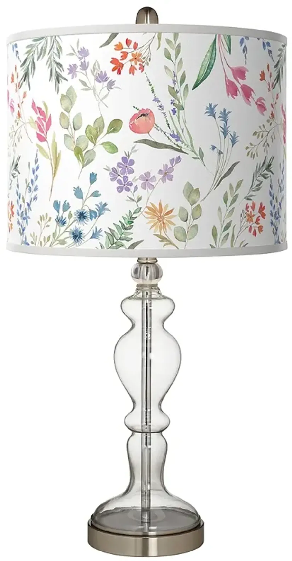 Spring's Joy Giclee Apothecary Clear Glass Table Lamp