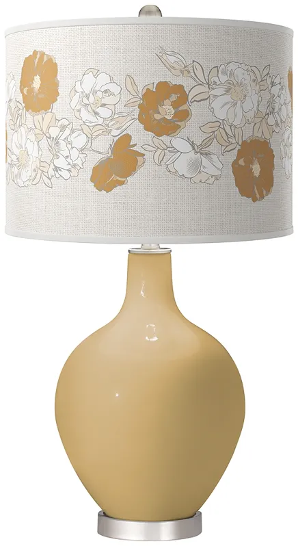 Empire Gold Rose Bouquet Ovo Table Lamp