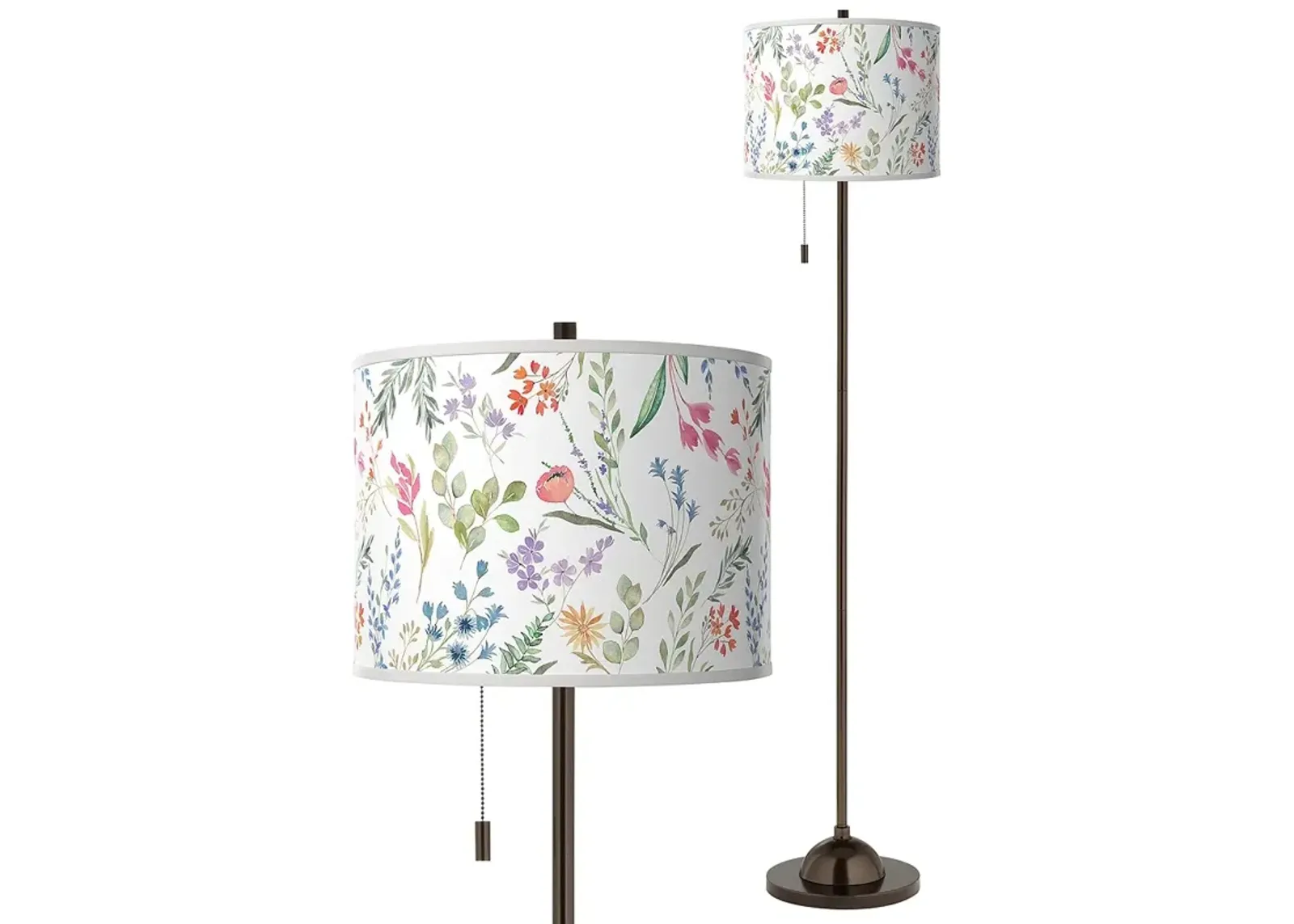 Spring's Joy Giclee Glow Bronze Club Floor Lamp